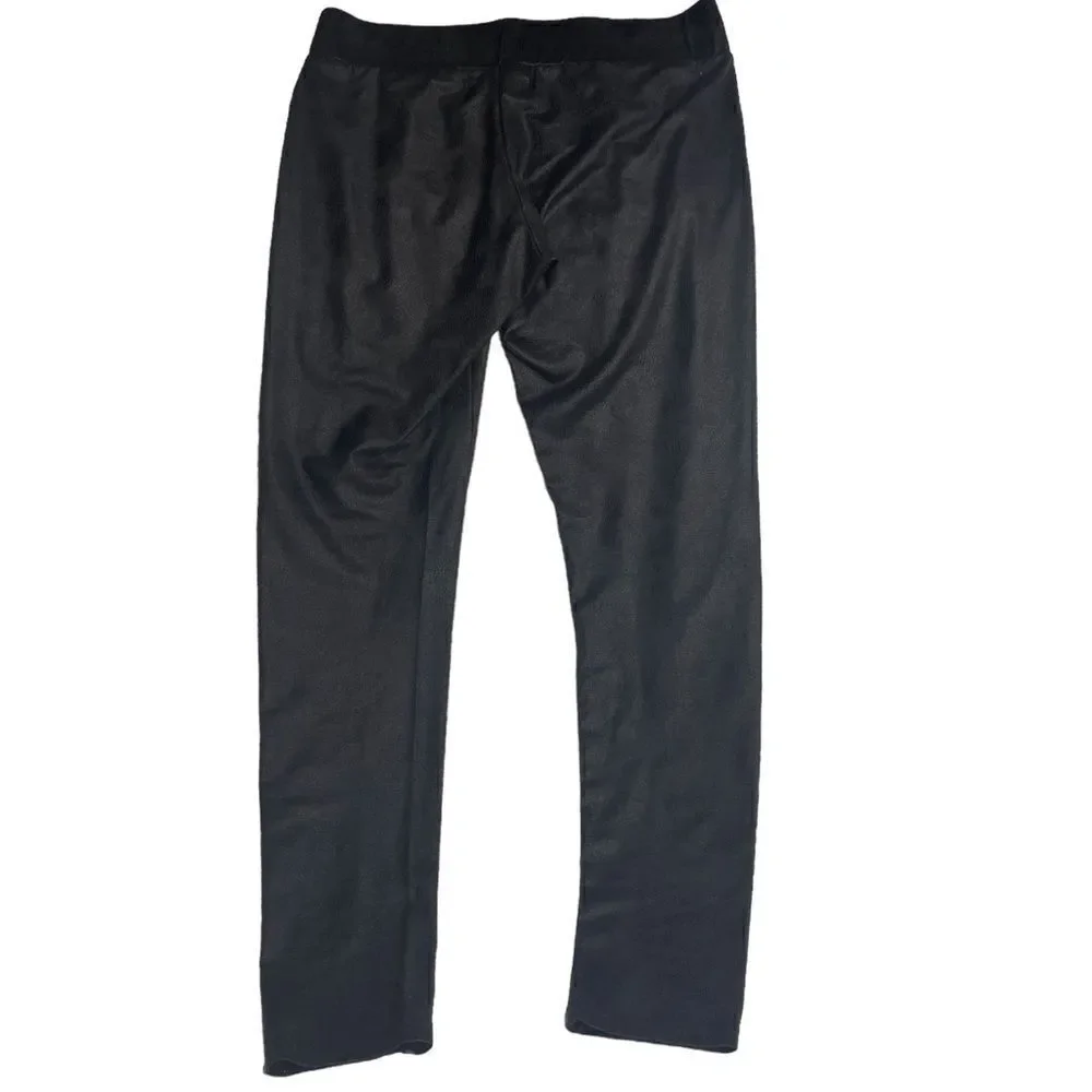 Revolve Monroe Sz XS Black Crackle Snake Detail Fitted Luxuriously Soft Leggings